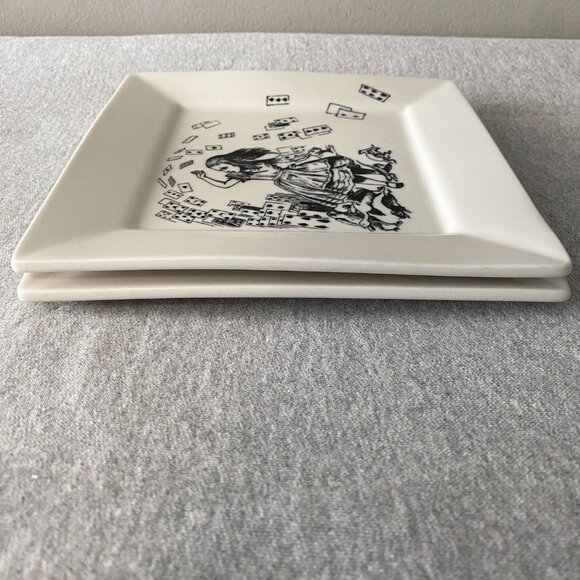 Alice In Wonderland 9" x 9" Square Plates By Fishs Eddy - Picture 14 of 14
